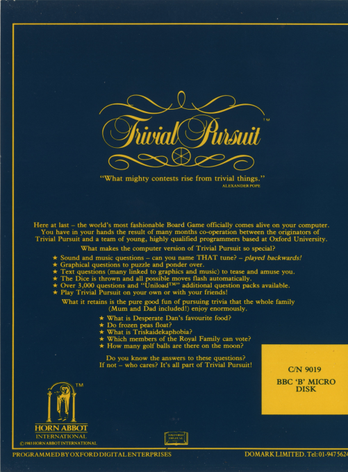 Trivial Pursuit - Genus Edition — box-2D-back (EU)