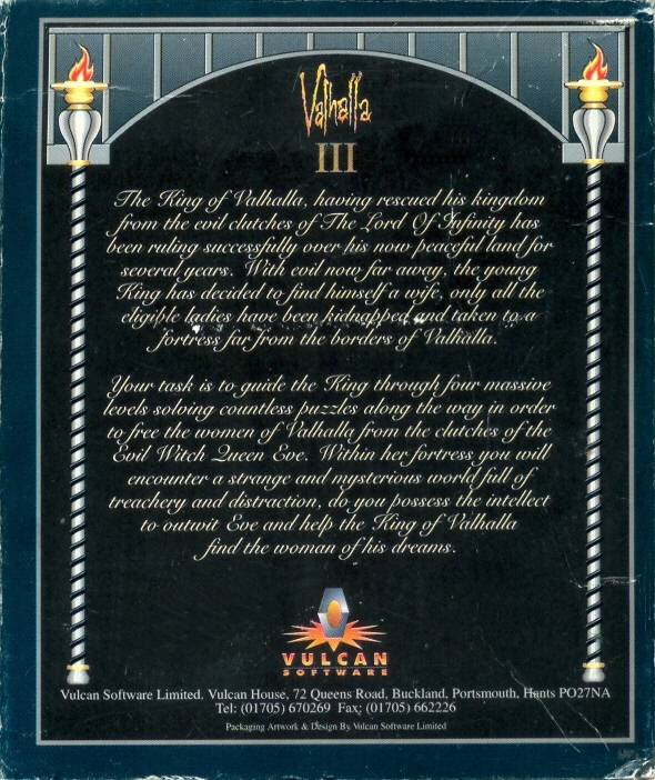 Valhalla - Fortress of Eve — box-2D-back (WOR)