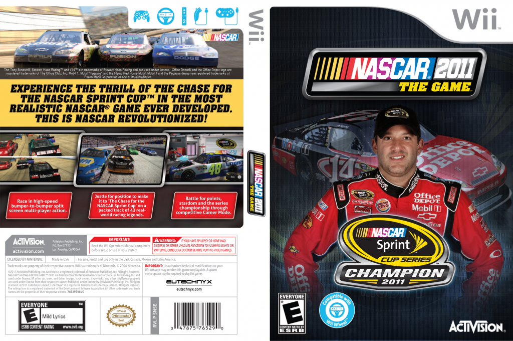 NASCAR 2011 - The Game — box-texture (US)
