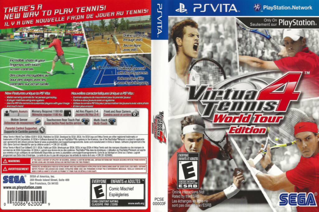 Virtua Tennis 4 - World Tour Edition — box-texture (US)