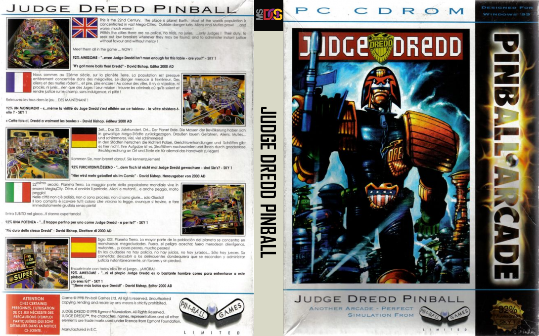 Judge Dredd Pinball — box-texture (EU)