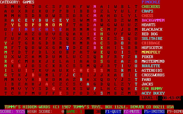 Tommy's Hidden-Word — ss (WOR)