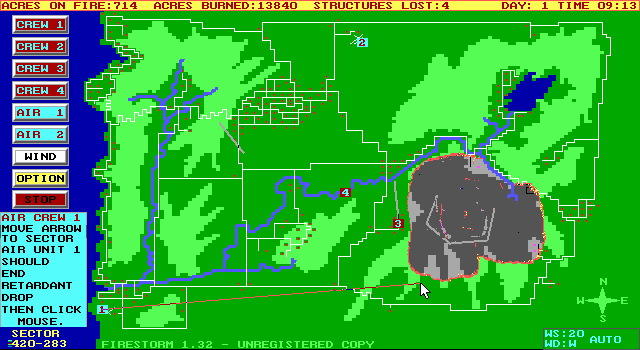 Firestorm : The Forest Fire Simulation Program — ss (WOR)