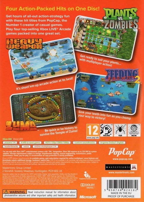PopCap Hits! Vol. 2 — box-2D-back (EU)