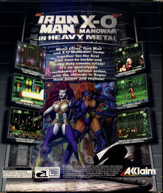 Iron Man - X-o Manowar In Heavy Metal — box-2D-back (US)