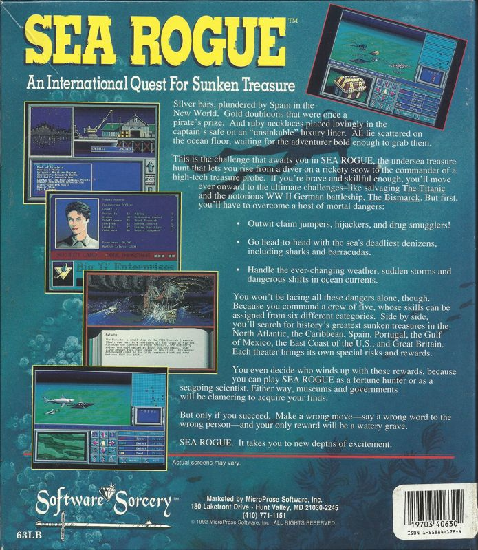 Sea Rogue — box-2D-back (US)
