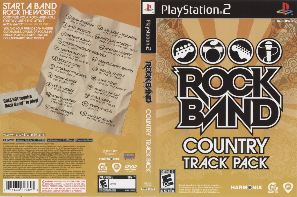 Rock Band - Country Track Pack — box-texture (US)