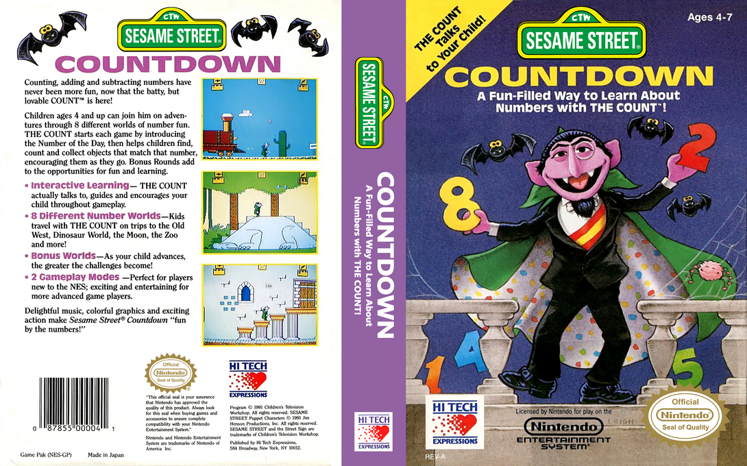 Sesame Street Countdown — box-texture (US)