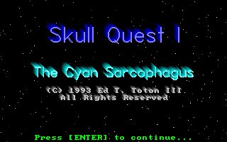 Skull Quest I : The Cyan Sarcophagus box art