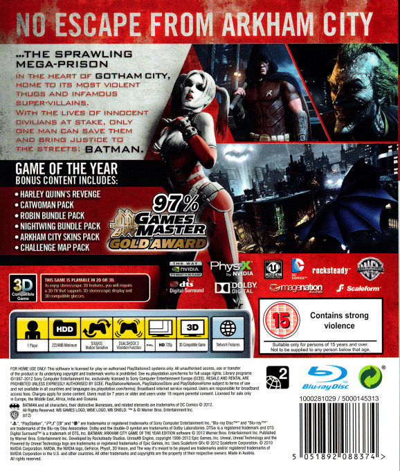 Batman - Arkham City - Game of the Year Edition — box-2D-back (UK)