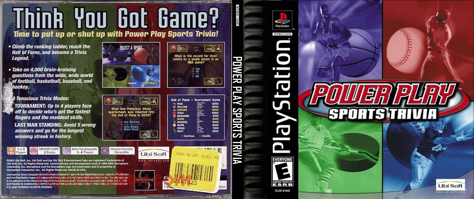 Power Play - Sports Trivia — box-texture (US)
