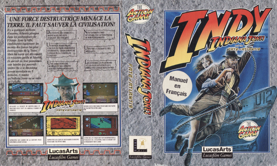 Indiana Jones and the Fate of Atlantis - The Action Game — box-texture (FR)