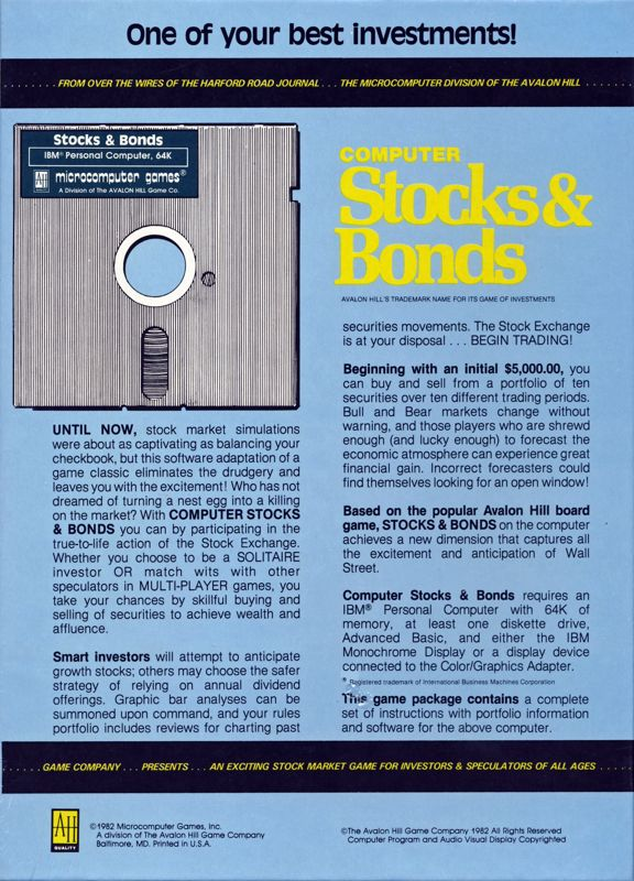 Computer Stocks And Bonds — box-2D-back (US)