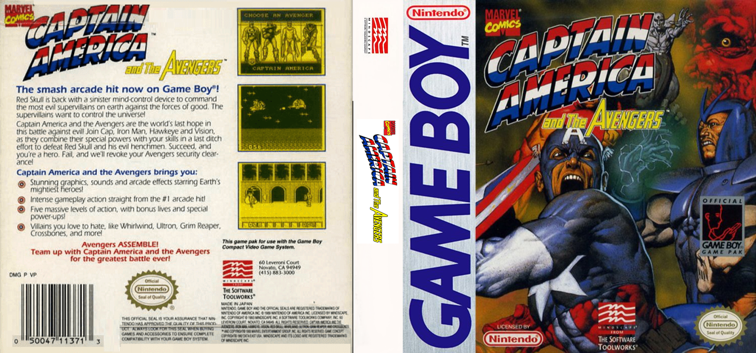 Captain America And The Avengers — box-texture (US)