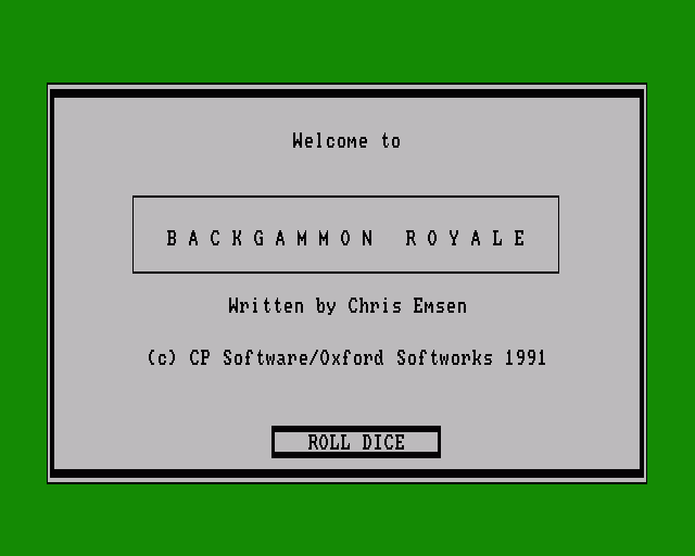 Backgammon Royale — sstitle (WOR)