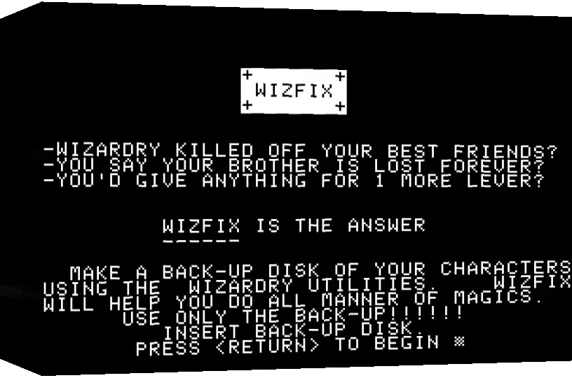 Wizfix - Wizardry Editor — box-3D (WOR)