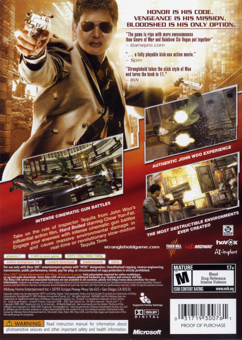 John Woo Presents Stranglehold — box-2D-back (US)