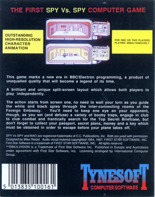 Spy Vs Spy — box-2D-back (EU)