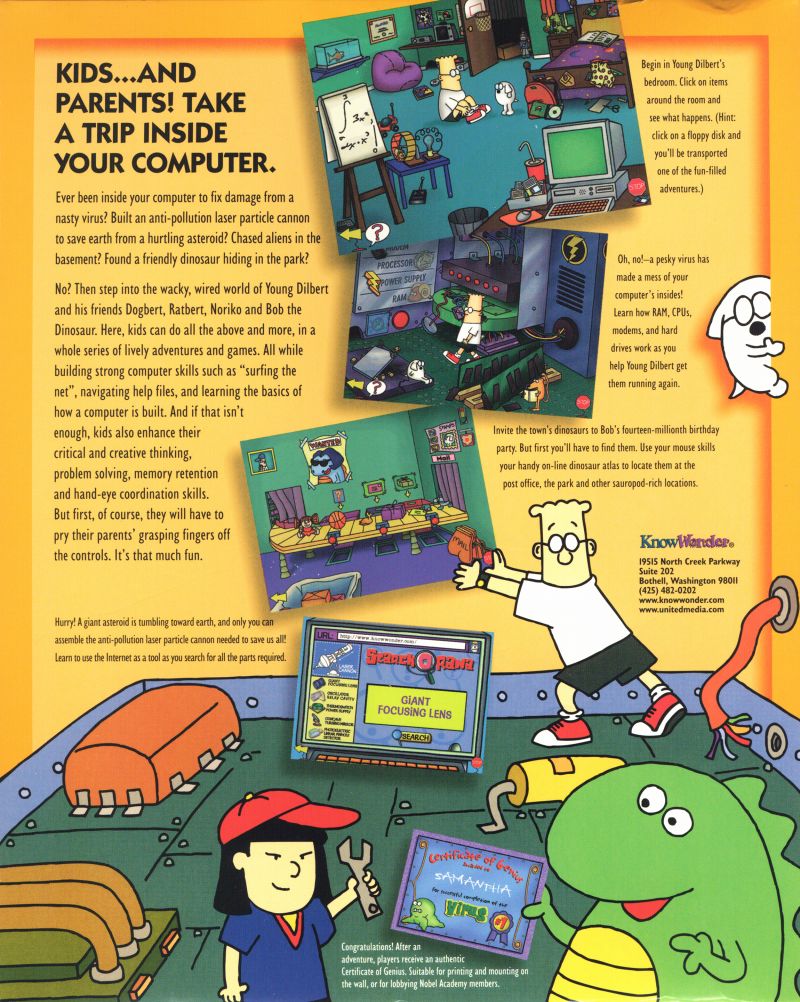 Young Dilbert Hi-Tech Hijinks — box-2D-back (US)