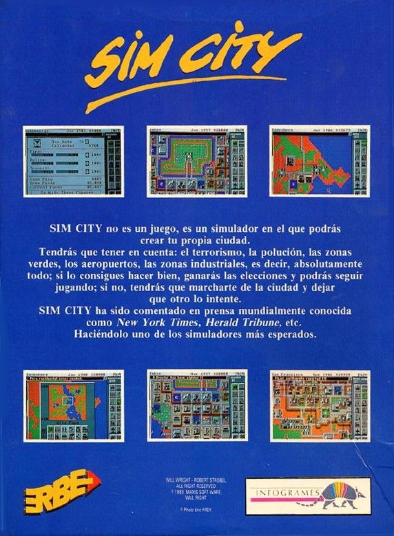 SimCity — box-2D-back (SP)