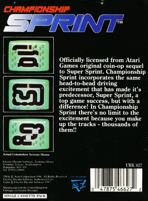Championship Sprint — box-2D-back (EU)
