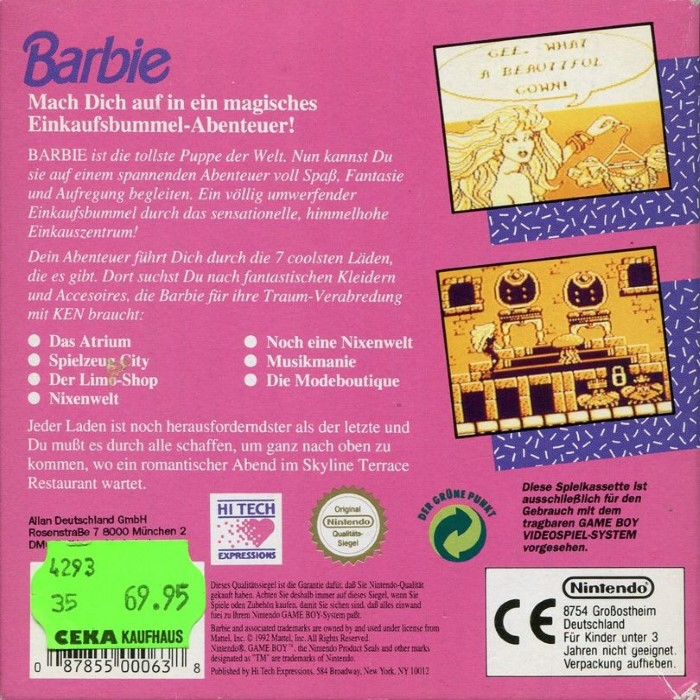 Barbie - Game Girl — box-2D-back (DE)