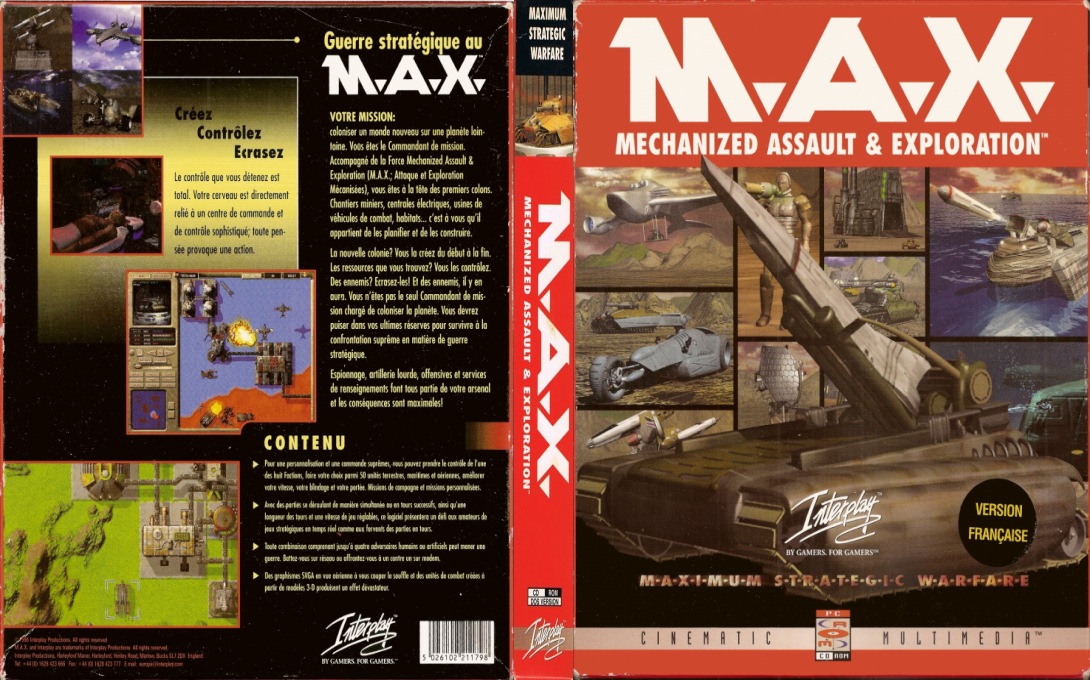 Max - Mechanized Assault And Exploration — box-texture (FR)