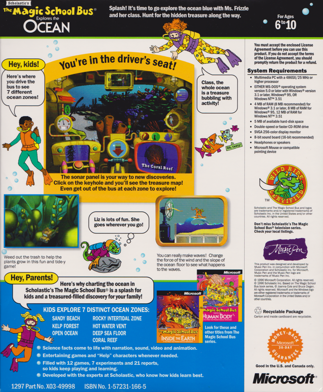 Scholastic's The Magic School Bus Explores the Ocean — box-2D-back (WOR)