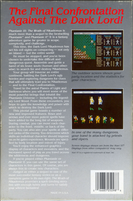 Phantasie 3 - The Wrath Of Nikademus — box-2D-back (US)