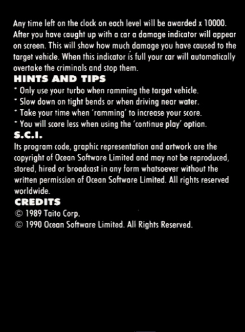 Chase H.q. 2 - Special Criminal Investigation — box-2D-back (EU)