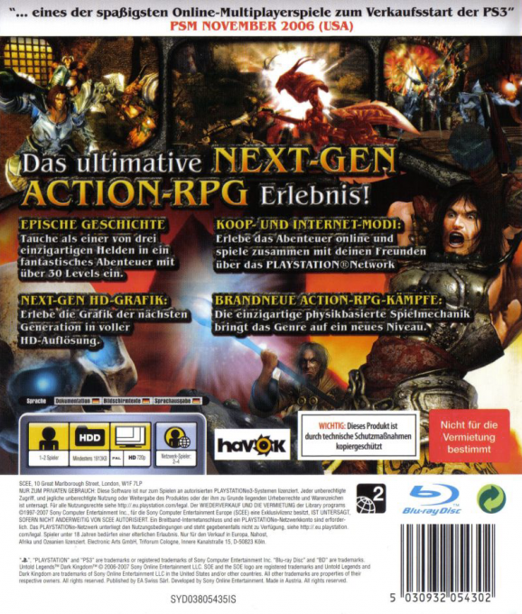 Untold Legends - Le Royaume Des Tenebres — box-2D-back (DE)