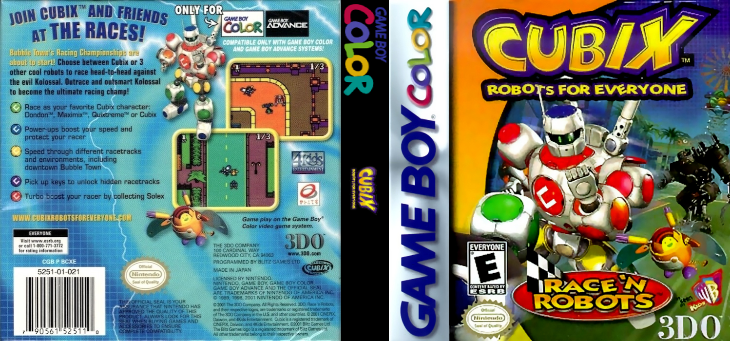 Cubix - Robots For Everyone - Race 'n Robots — box-texture (US)
