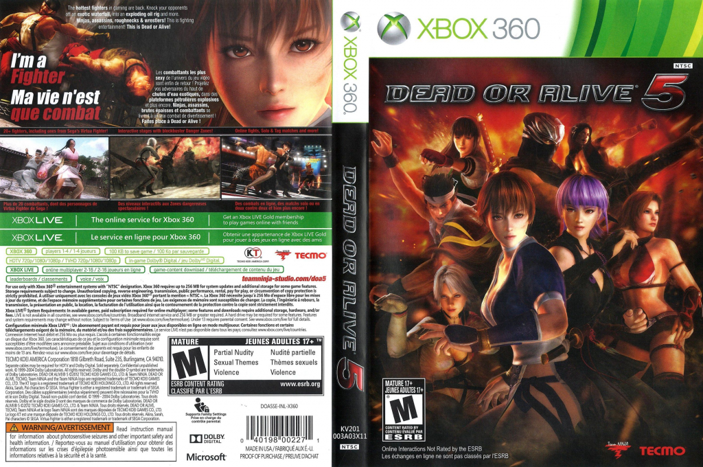 Dead or Alive 5 — box-texture (CA)