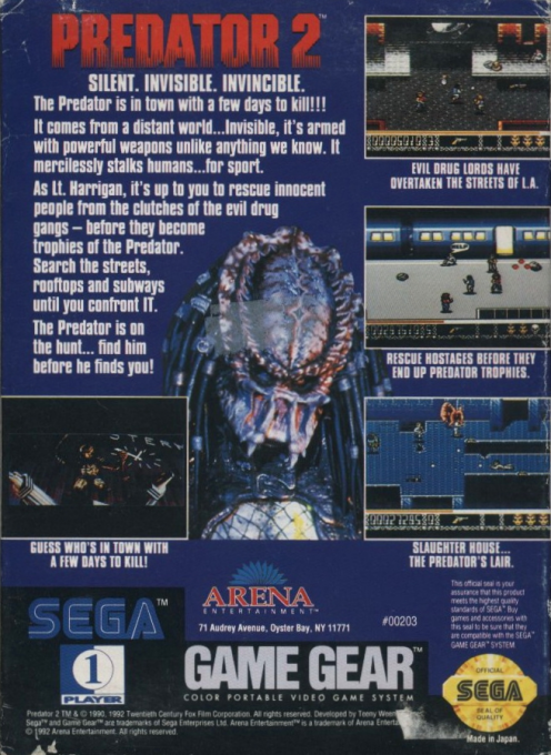 Predator 2 — box-2D-back (US)