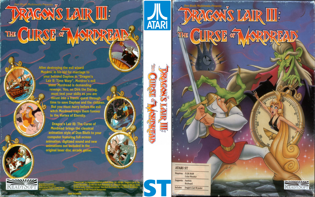 Dragon's Lair 3 - The Curse Of Mordread — box-texture (EU)