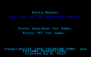 Perry Mason - The Case Of The Mandarin Murder — sstitle (WOR)
