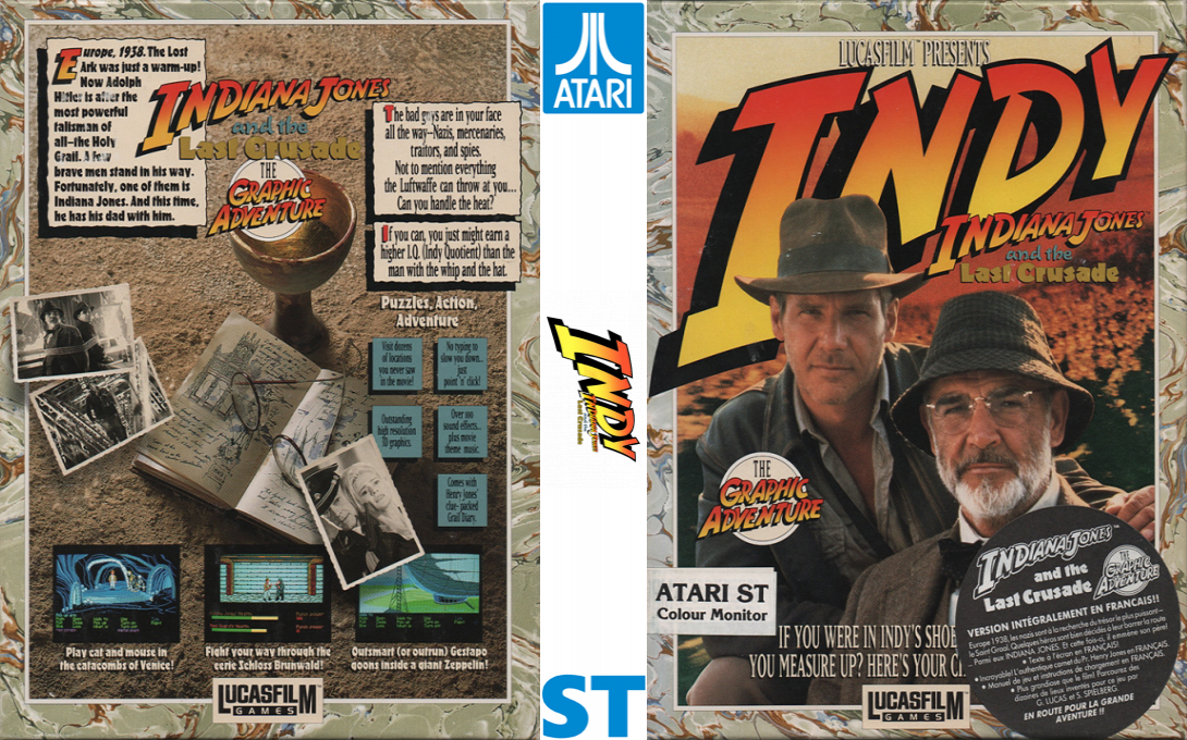 Indiana Jones And The Last Crusade - The Graphic Adventure — box-texture (EU)