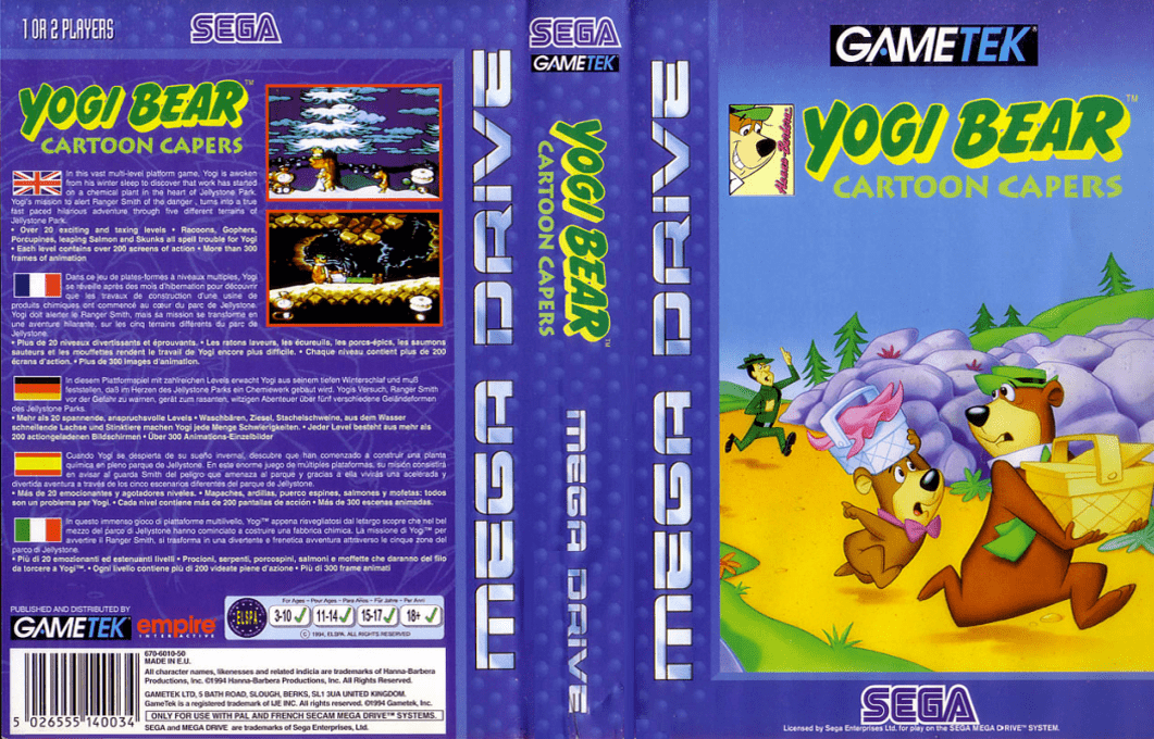 Yogi Bear - Cartoon Capers — box-texture (EU)