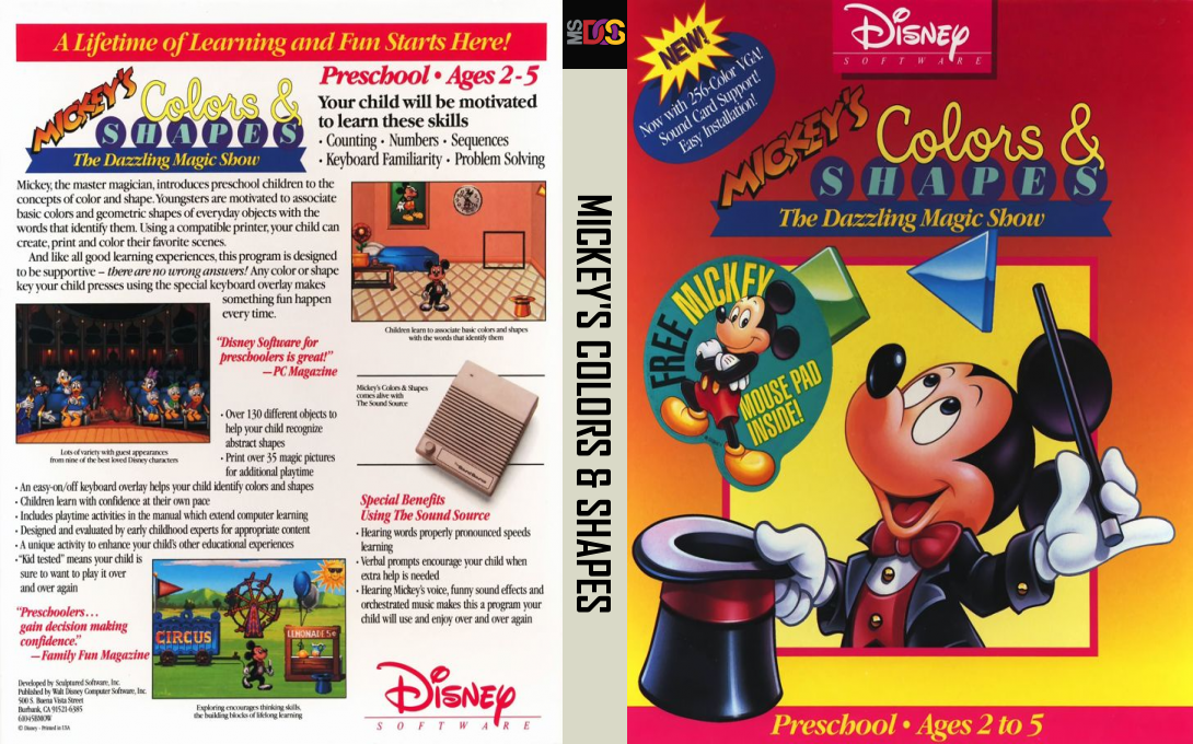 Mickey's Colors And Shapes — box-texture (US)