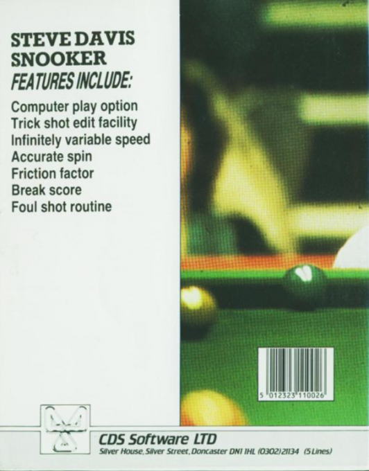 Steve Davis Snooker — box-2D-back (EU)