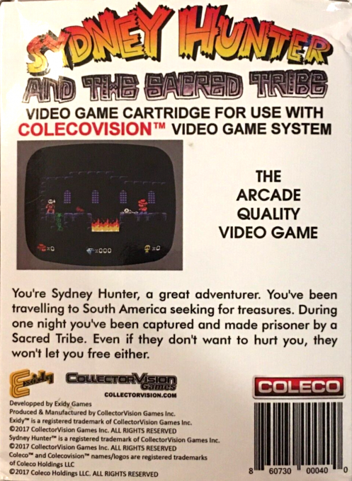 Sydney Hunter and the Sacred Tribe — box-2D-back (WOR)