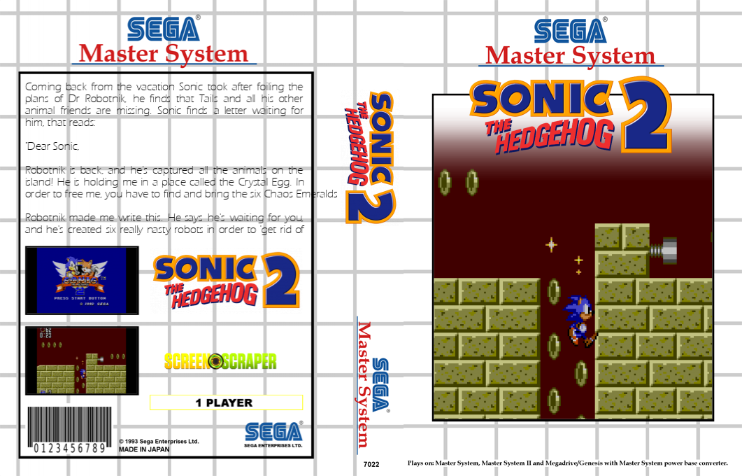 Sonic The Hedgehog 2 — box-texture (SS)