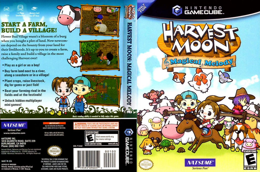 Harvest Moon - Magical Melody — box-texture (US)