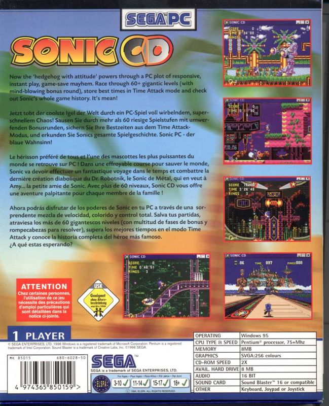 Sonic CD — box-2D-back (WOR)