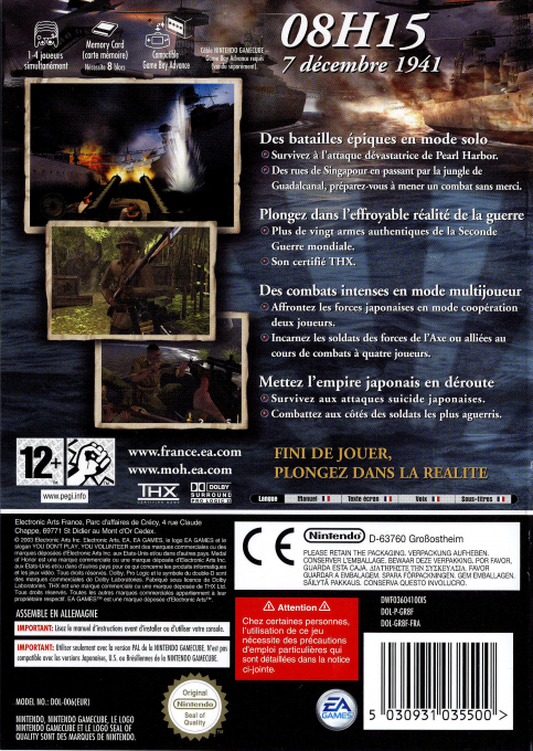 Medal of Honor - Rising Sun — box-2D-back (FR)