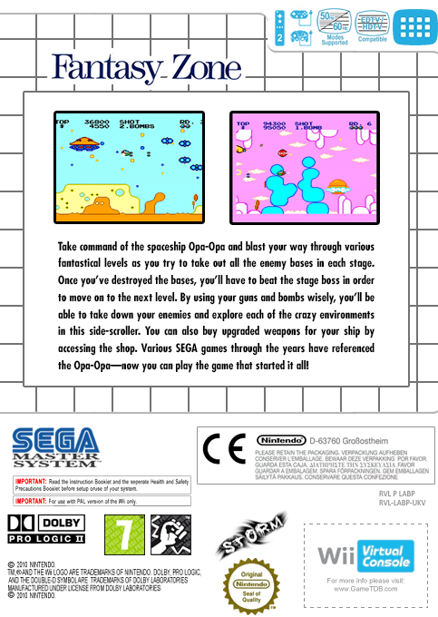 Fantasy Zone — box-2D-back (EU)