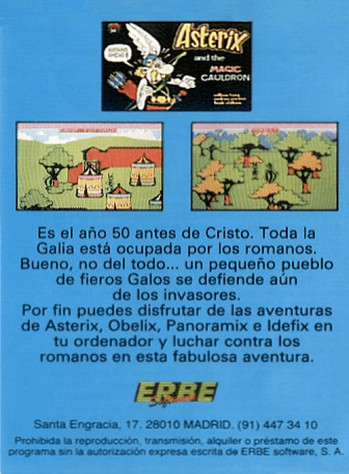 Asterix And The Magic Cauldron — box-2D-back (SP)