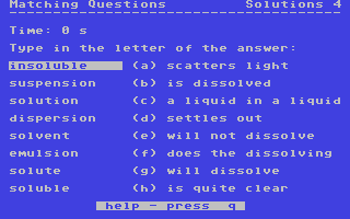 Matching Questions — ss (WOR)
