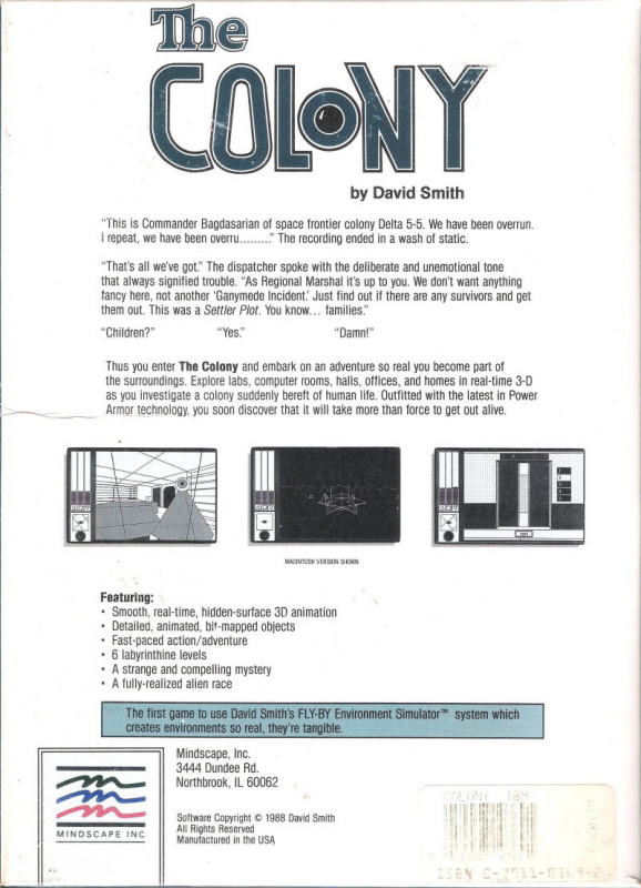Colony, The — box-2D-back (US)