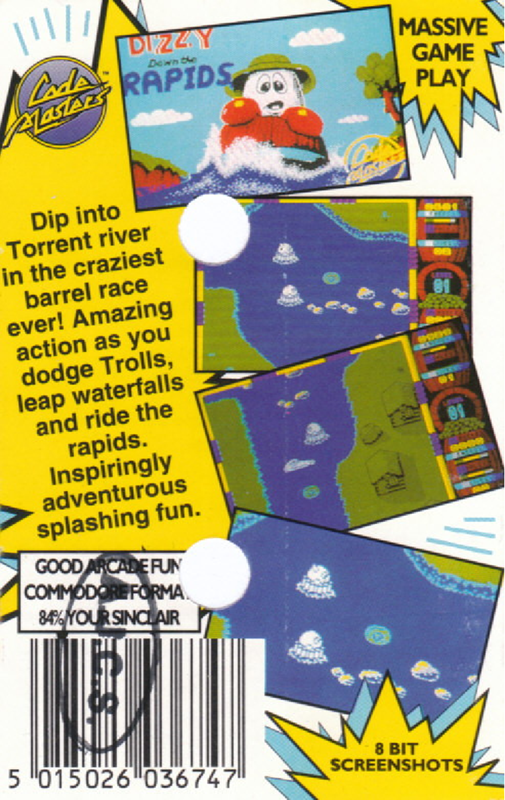 Dizzy - Down The Rapids — box-2D-back (EU)
